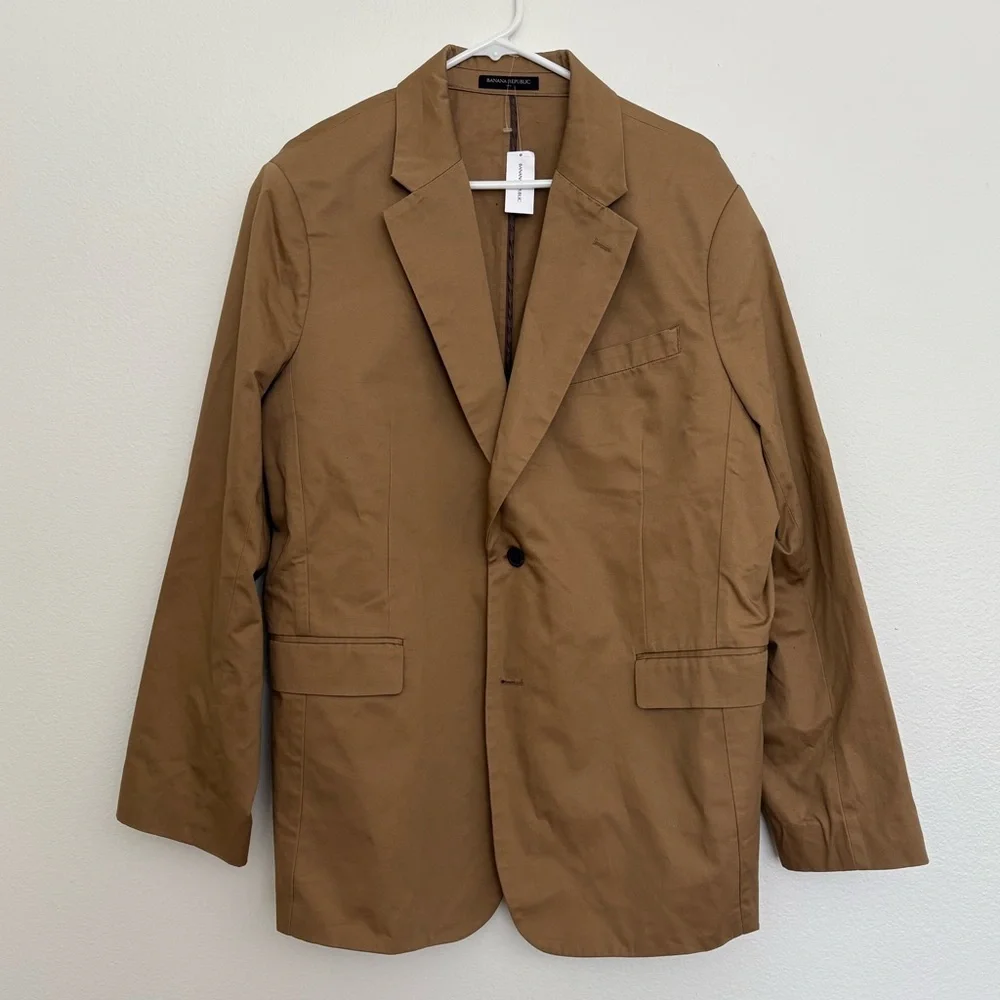 Banana Republic Mens Tailored Fit Tan Suit Jacket Size 48R